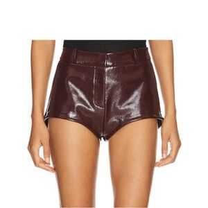 Lamarque High Waist Shorts in Burgundy
